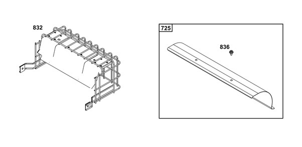 Muffler Guards And Shields Diagram and Parts List for 29,30,35&38  Briggs and Stratton Engine